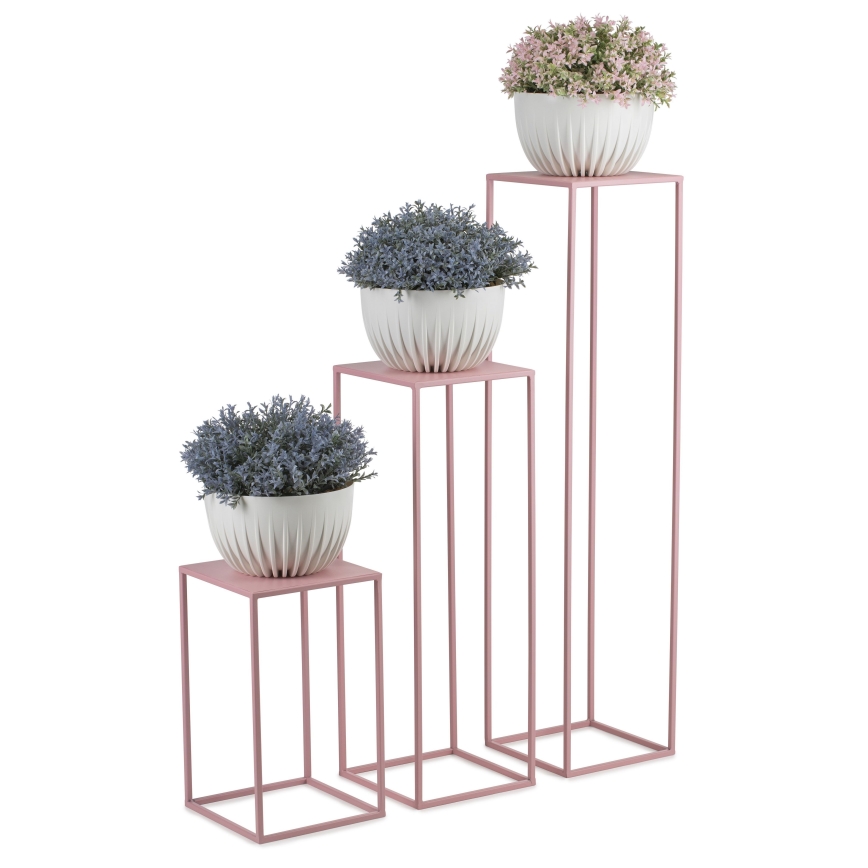 Soporte para flores 100x24 cm rosa