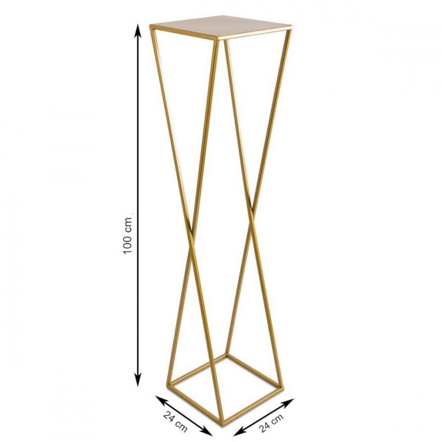 Soporte para flores 100x24 dorado