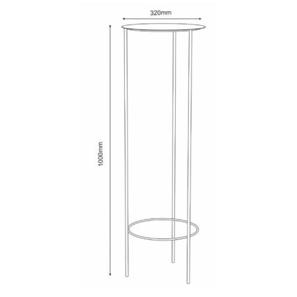 Soporte para flores 100x32 cm dorado