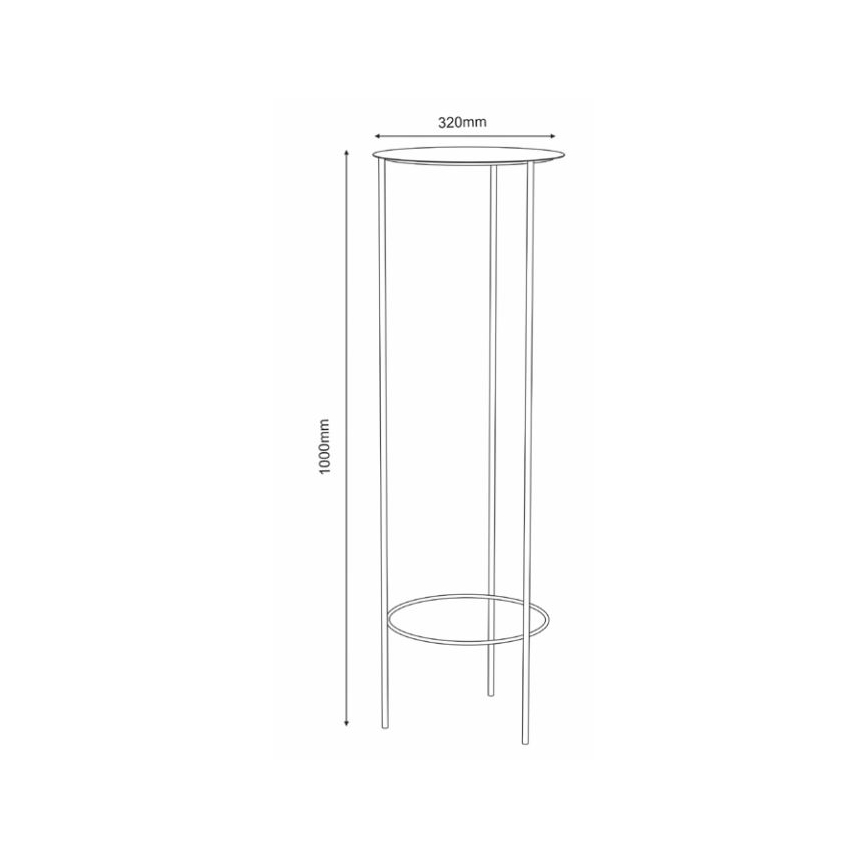 Soporte para flores 100x32 cm dorado