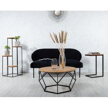 Soporte para flores 110x40 cm negro/marrón
