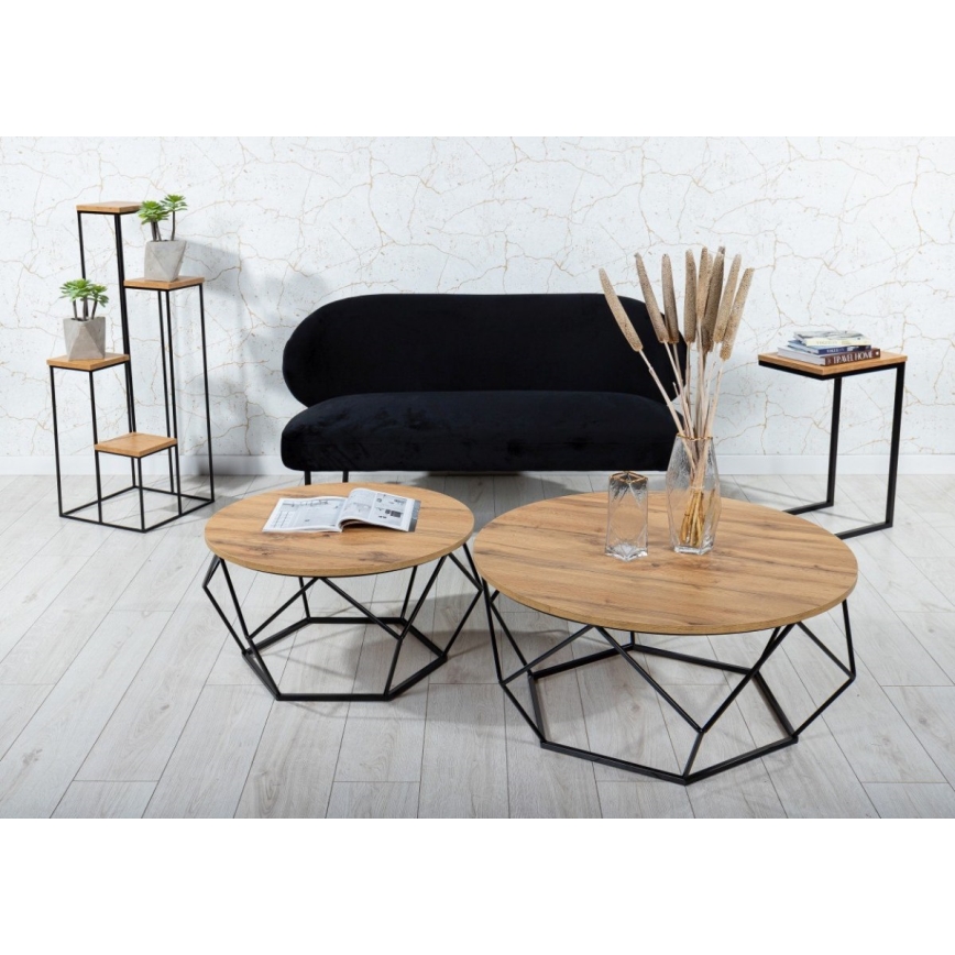 Soporte para flores 110x40 cm negro/marrón