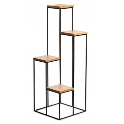 Soporte para flores 110x40 cm negro/marrón