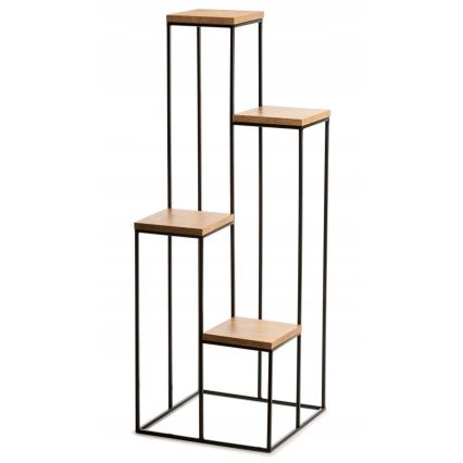 Soporte para flores 110x40 cm negro/marrón