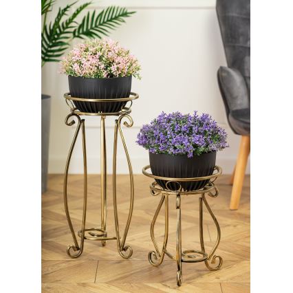 Soporte para flores 37x29 cm dorado