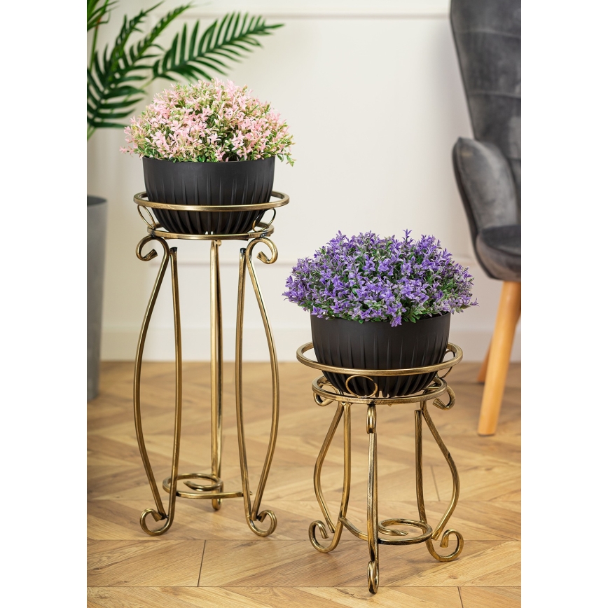 Soporte para flores 37x29 cm dorado
