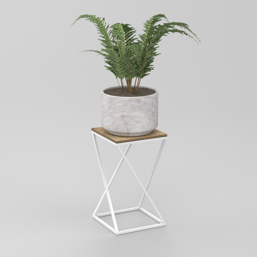 Soporte para flores 40x24 cm blanco