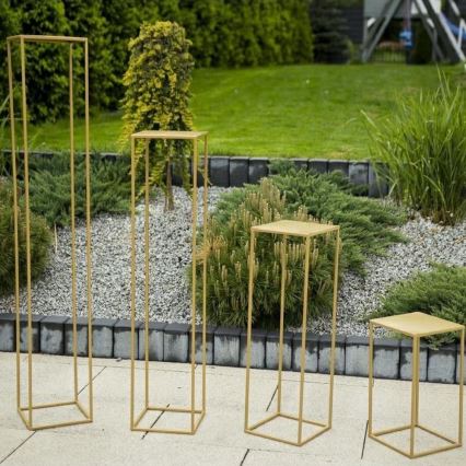 Soporte para flores 40x24 cm dorado
