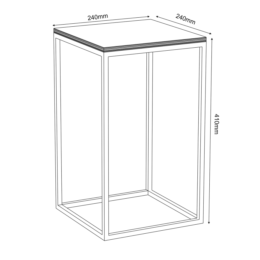Soporte para flores 40x24 cm negro