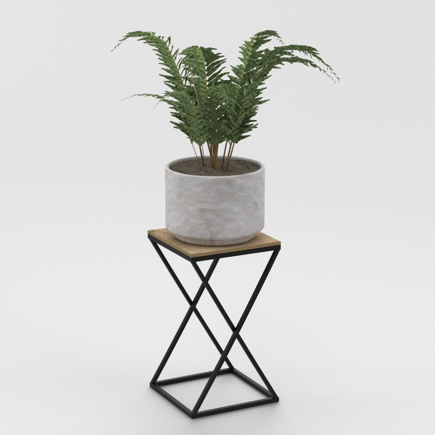 Soporte para flores 40x24 cm negro