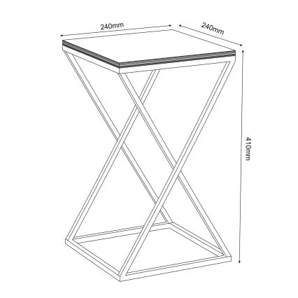 Soporte para flores 40x24 cm negro