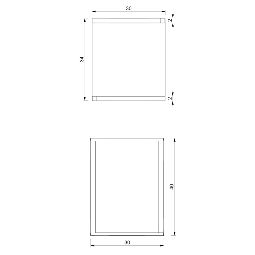 Soporte para flores 40x30x34 cm blanco