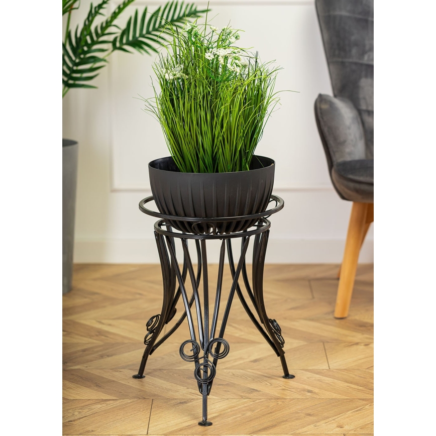 Soporte para flores 47x43 cm negro