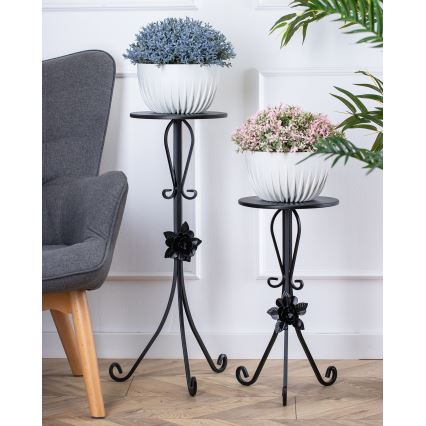 Soporte para flores 55x33 cm negro