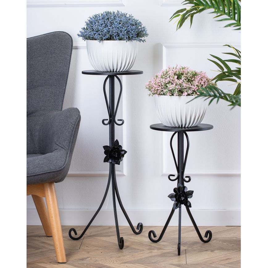 Soporte para flores 55x33 cm negro