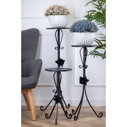 Soporte para flores 55x33 cm negro