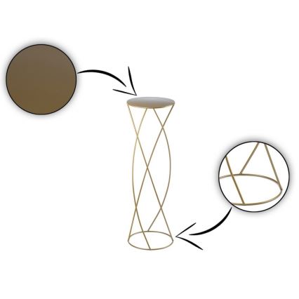 Soporte para flores 70x22,5 cm dorado