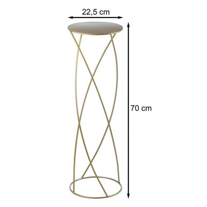 Soporte para flores 70x22,5 cm dorado