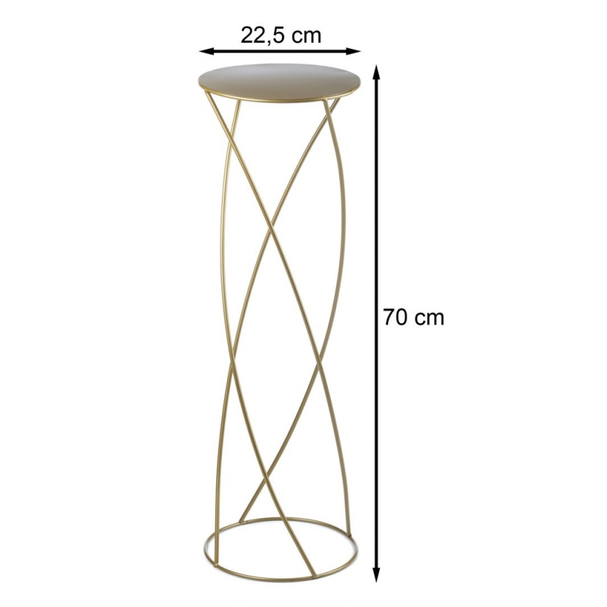 Soporte para flores 70x22,5 cm dorado