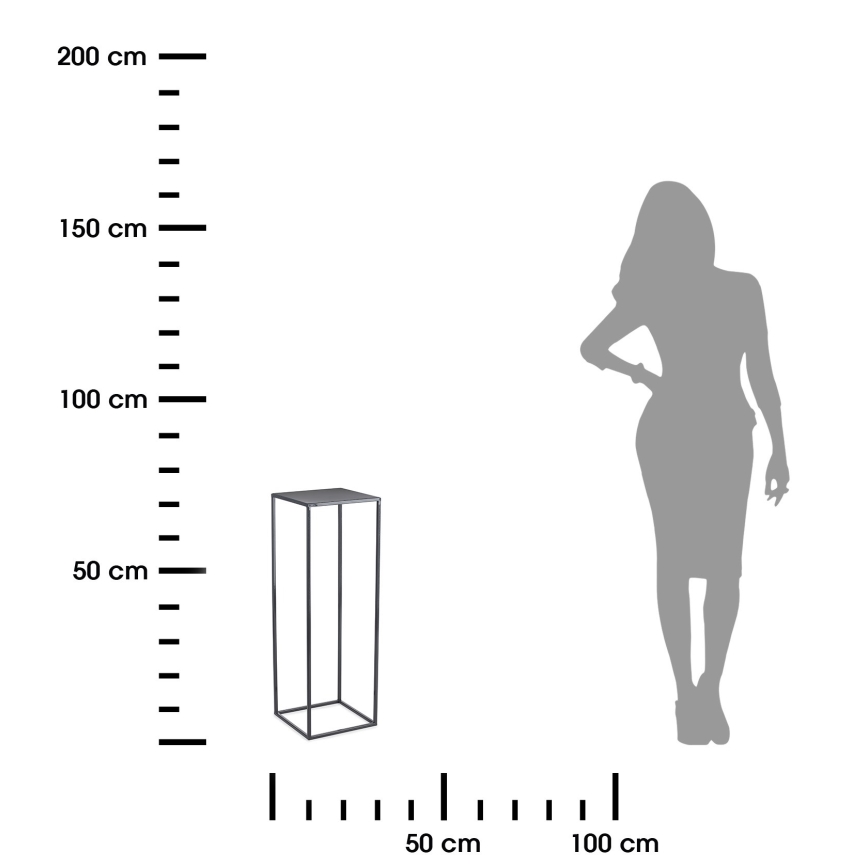 Soporte para flores 70x24 cm antracita