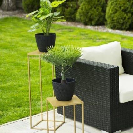 Soporte para plantas 70x24 cm dorado