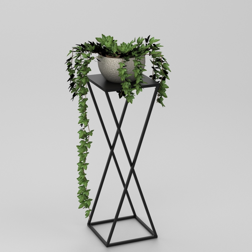 Soporte para flores 70x24 cm negro