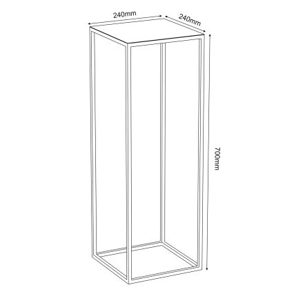 Soporte para flores 70x24 cm negro