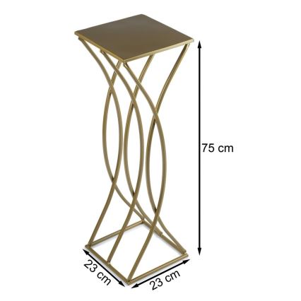 Soporte para flores 75x23 cm dorado