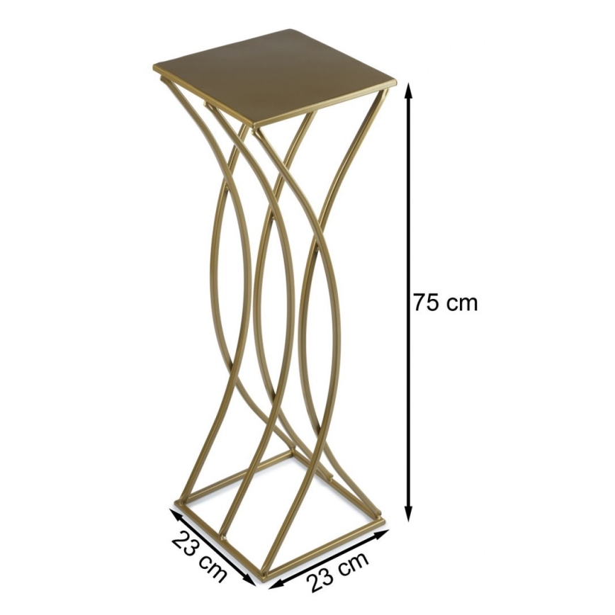 Soporte para flores 75x23 cm dorado