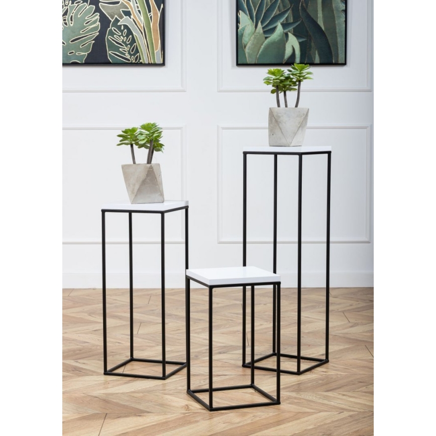 Soporte para flores BASICLOFT 40x24 blanco/negro
