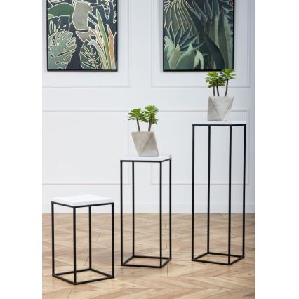 Soporte para flores BASICLOFT 40x24 blanco/negro