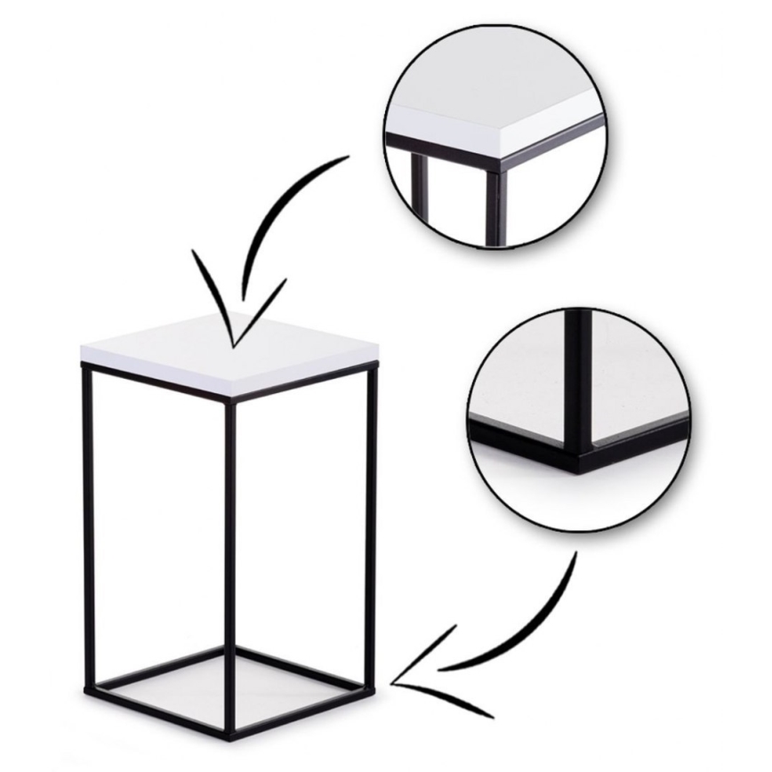 Soporte para flores BASICLOFT 40x24 blanco/negro