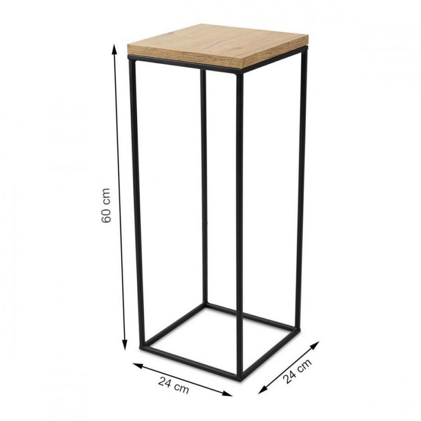 Soporte para flores BASICLOFT 60x24 negro/marrón