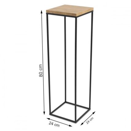 Soporte para flores BASICLOFT 80x24 negro/marrón