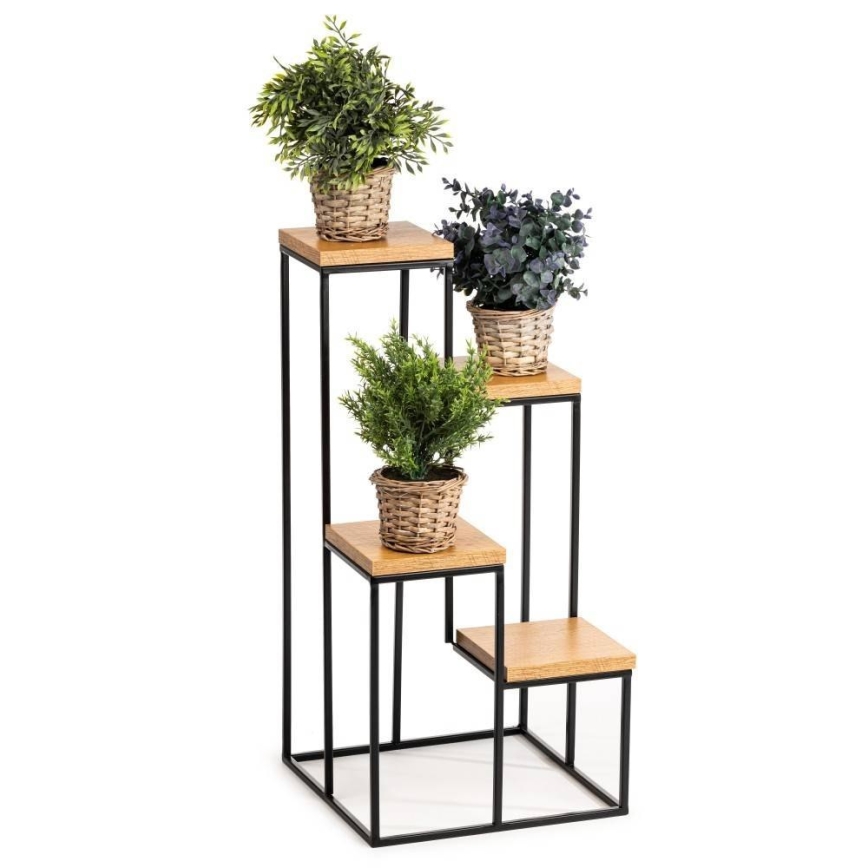 Soporte para flores KASKADA 70x34 negro/marrón