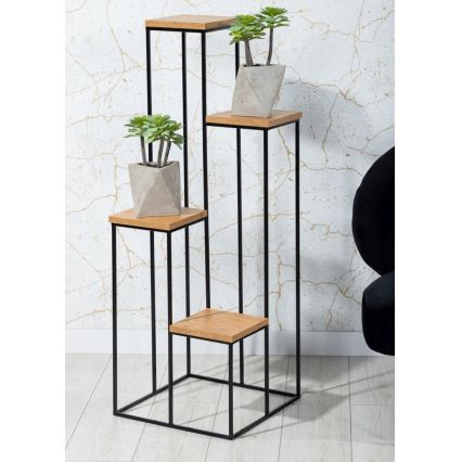 Soporte para flores KASKADA 70x34 negro/marrón