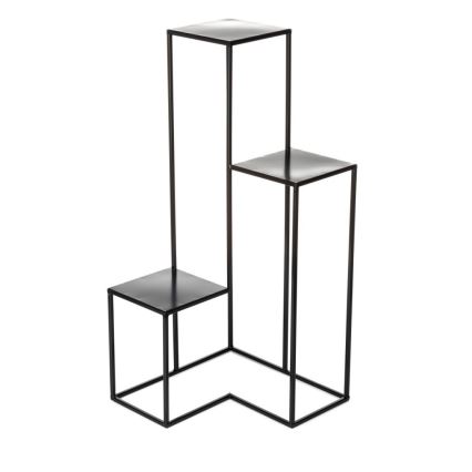 Soporte para flores KASKADA 85x40 cm negro