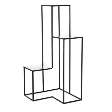 Soporte para flores KASKADA 85x40 cm negro