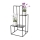 Soporte para flores KASKADA 85x40 cm negro