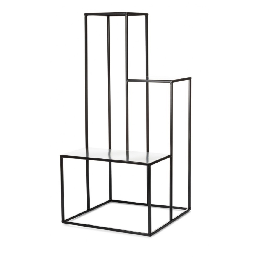 Soporte para flores KASKADA 85x40 cm negro