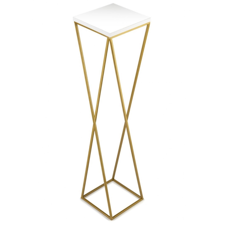 Soporte para flores LOFT 100x24 cm dorado/blanco