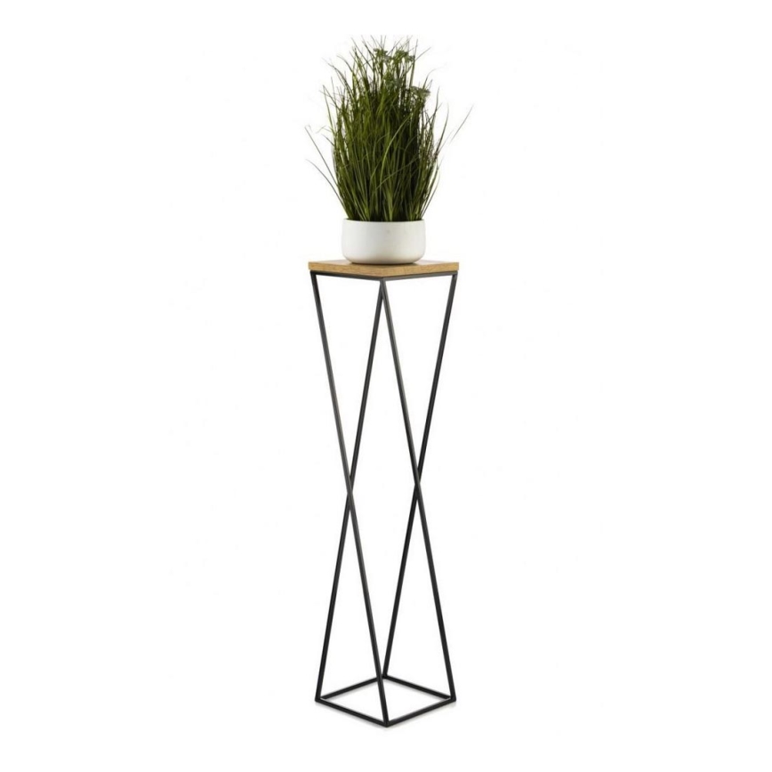 Soporte para flores LOFT 100x24 cm negro/marrón
