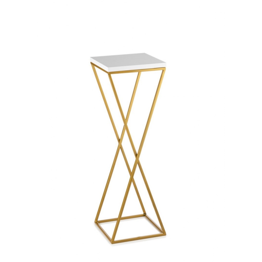 Soporte para flores LOFT 70x24 cm dorado/blanco