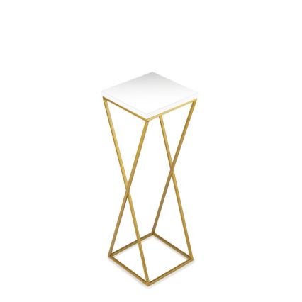 Soporte para flores LOFT 70x24 cm dorado/blanco