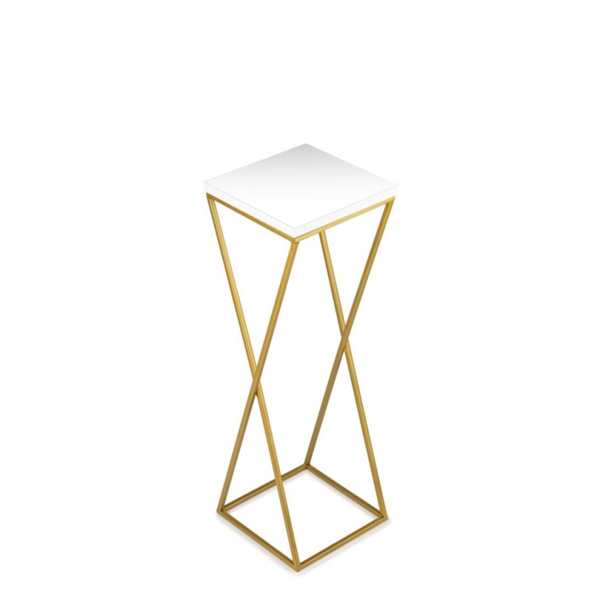 Soporte para flores LOFT 70x24 cm dorado/blanco