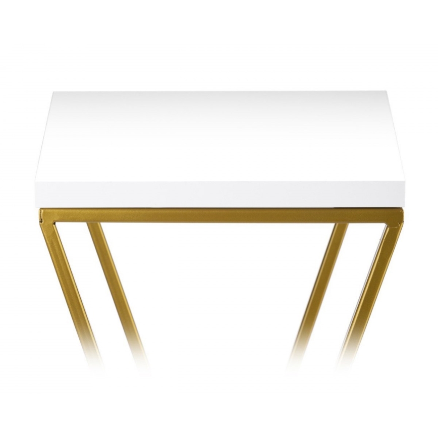 Soporte para flores LOFT 70x24 cm dorado/blanco