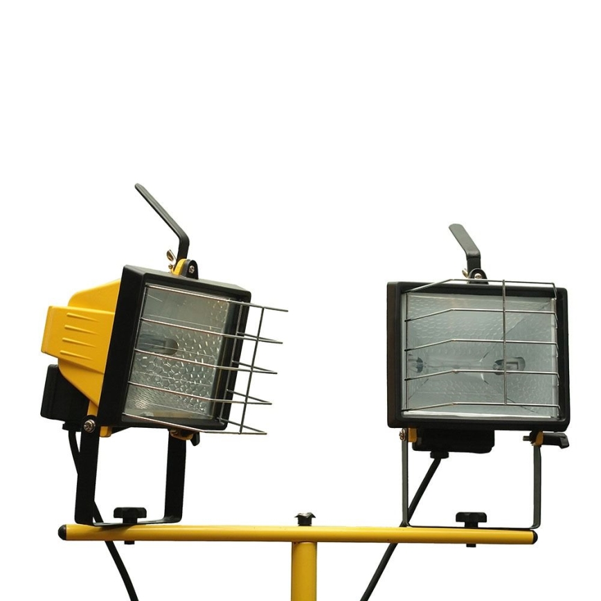 Soporte para focos 180 cm amarillo