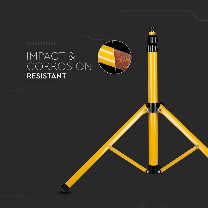 Soporte para focos 180 cm amarillo
