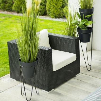 Soporte para maceta LOFT 50x30 cm negro