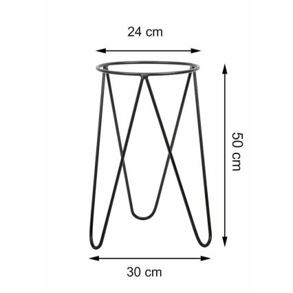 Soporte para maceta LOFT 50x30 cm negro